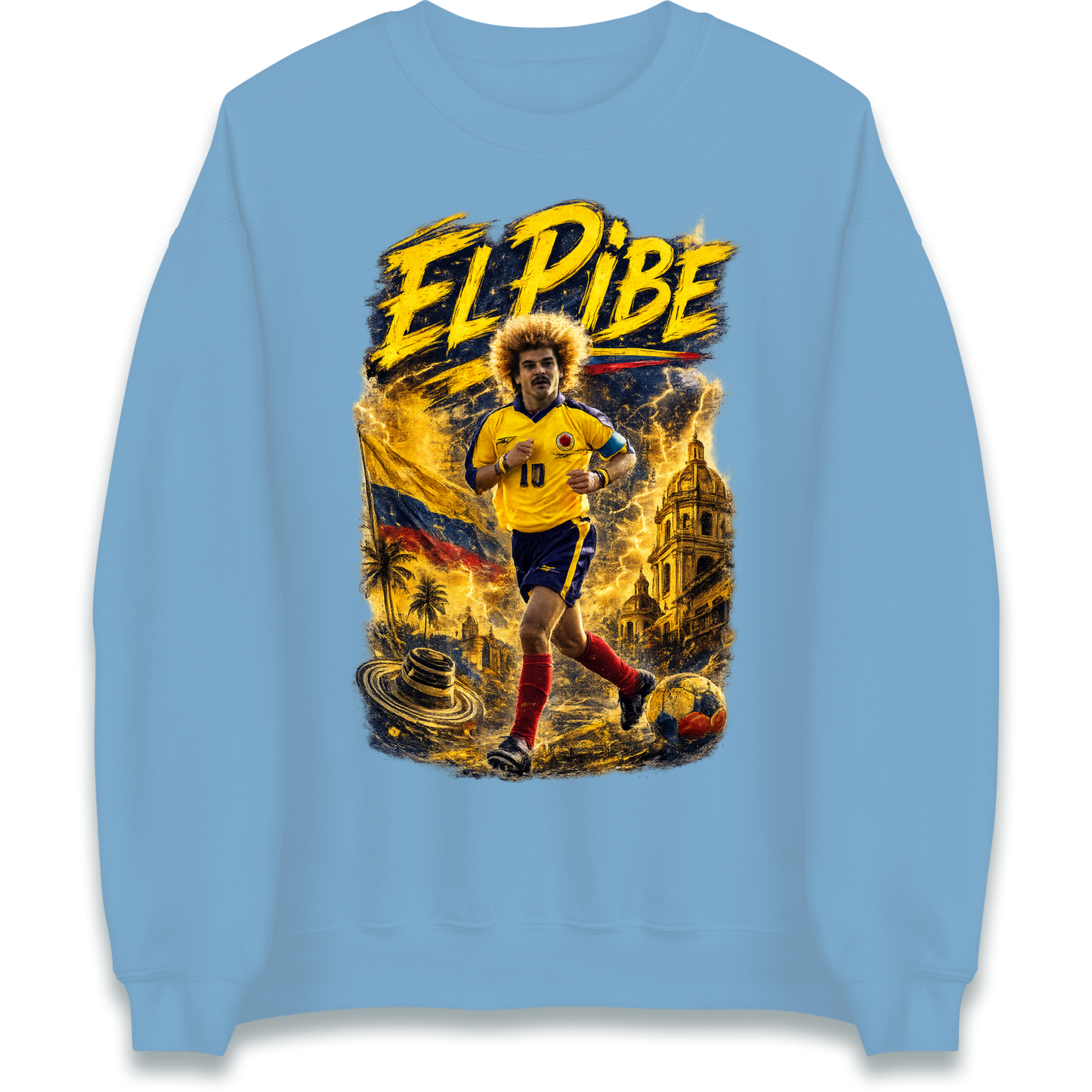 Carlos Valderrama Colombia Football Sweatshirt
