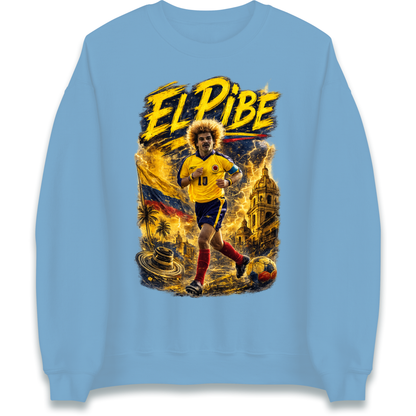 Carlos Valderrama Colombia Football Sweatshirt