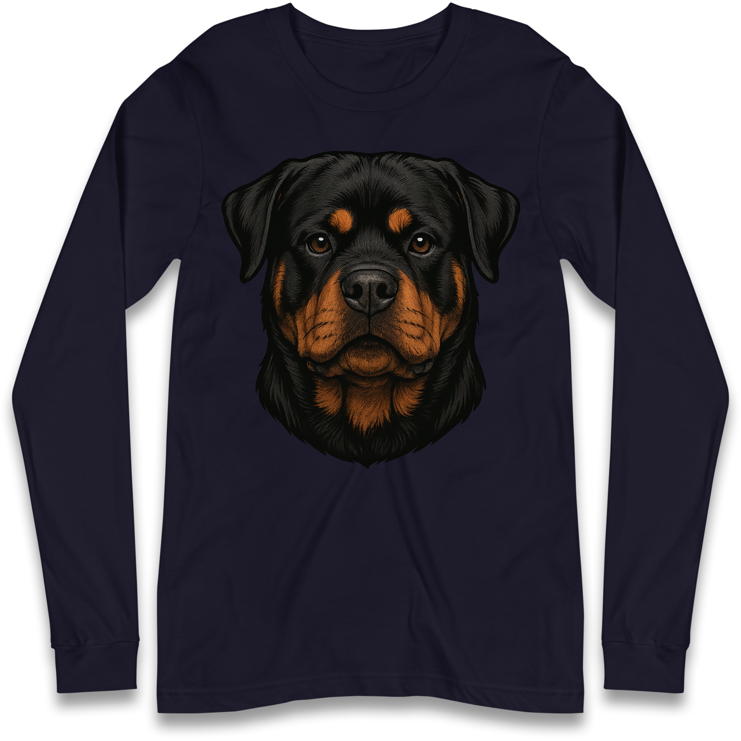Rottweiler Face Longsleeve T Shirt