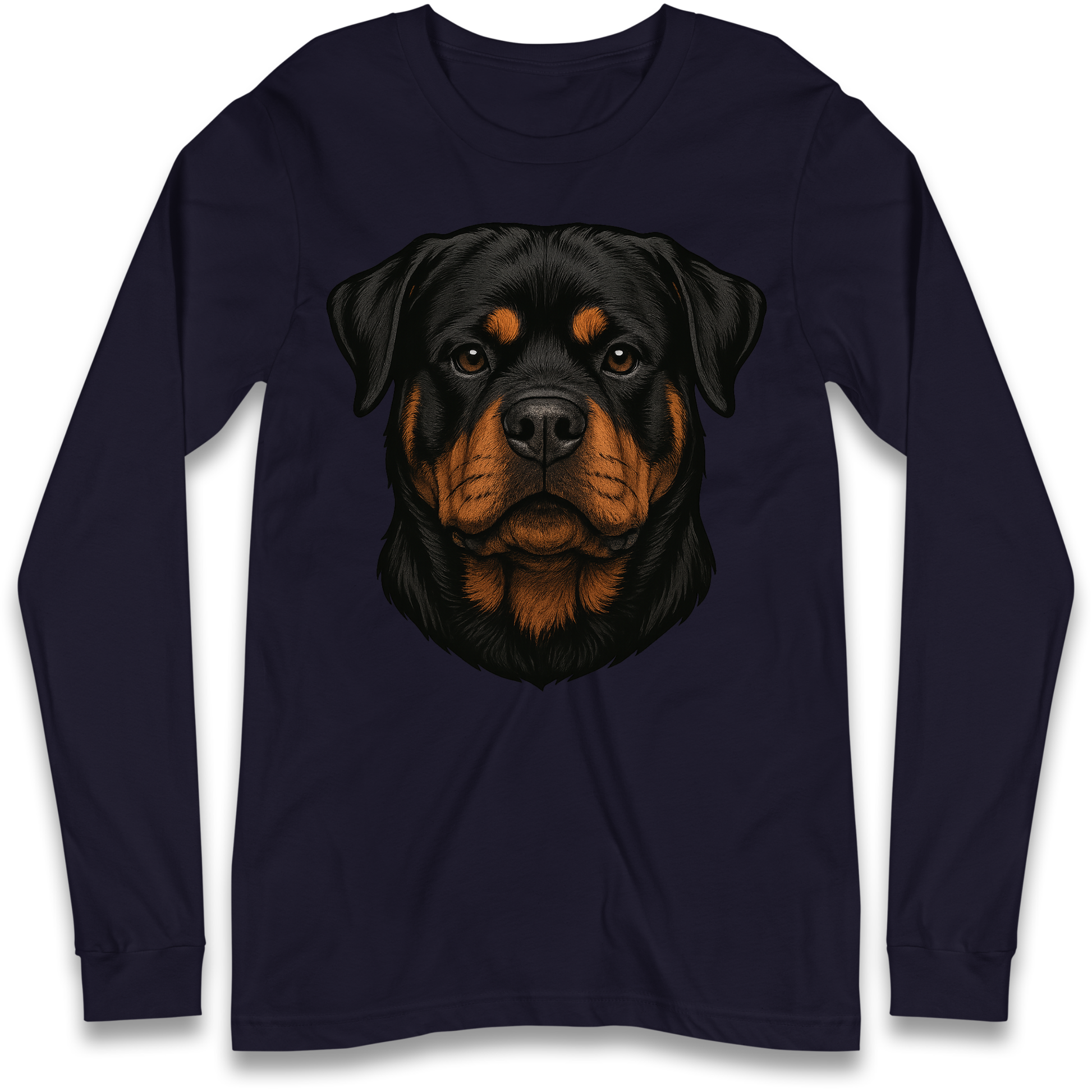 Rottweiler Face Longsleeve T Shirt