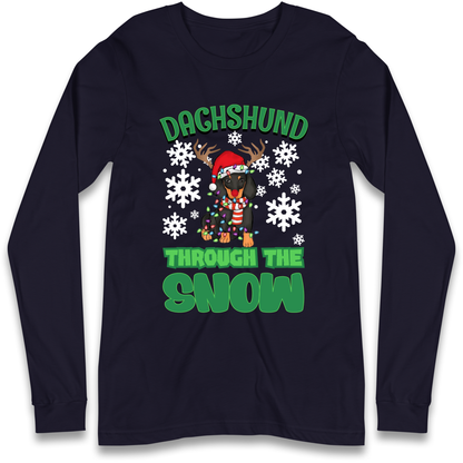 Dachshund Through The Snow Christmas Longsleeve T Shirt