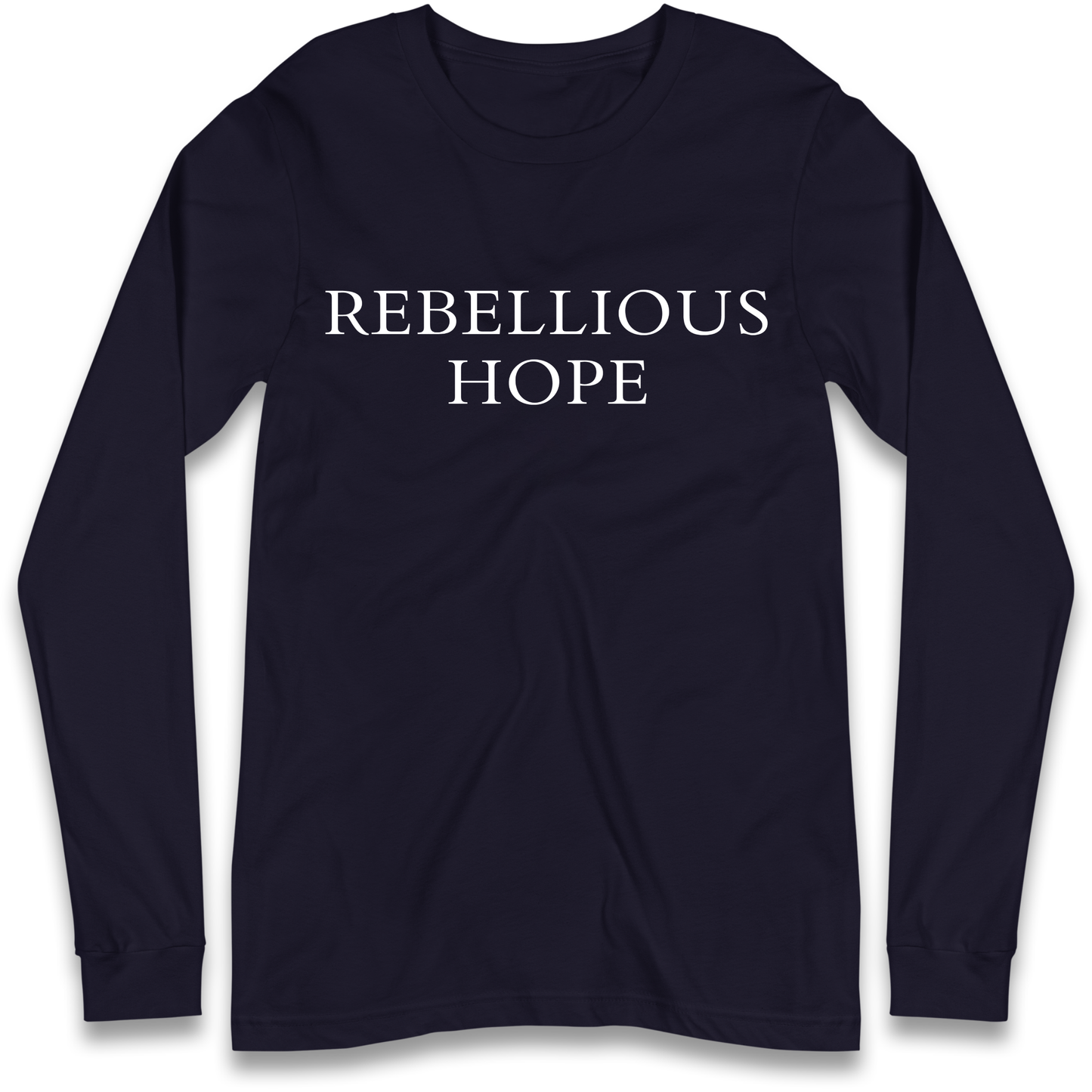 Rebellious Hope Embroidered Longsleeve T Shirt