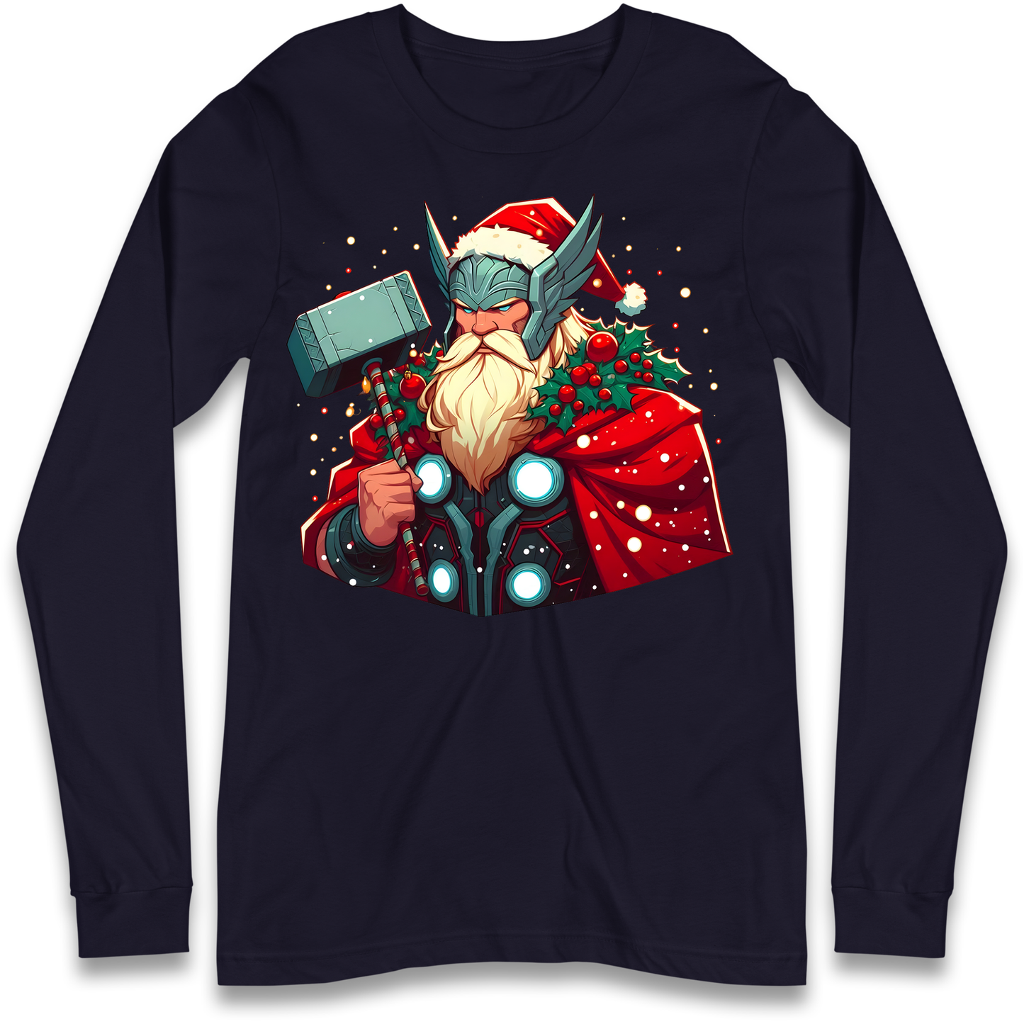 Viking Thor Santa Longsleeve T Shirt