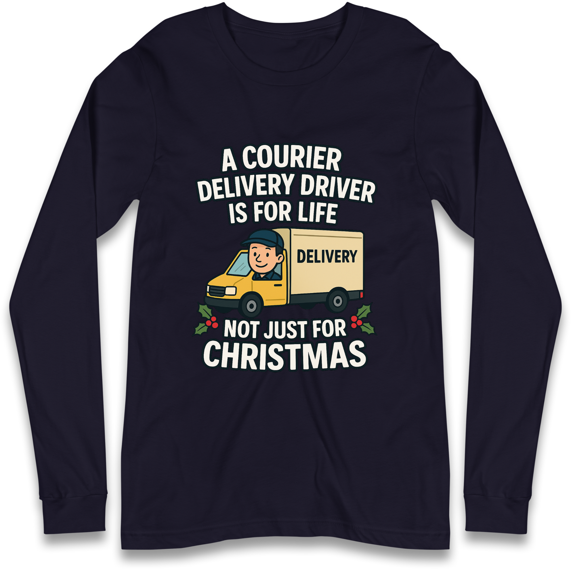 Courier Delivery Driver Christmas Longsleeve T Shirt