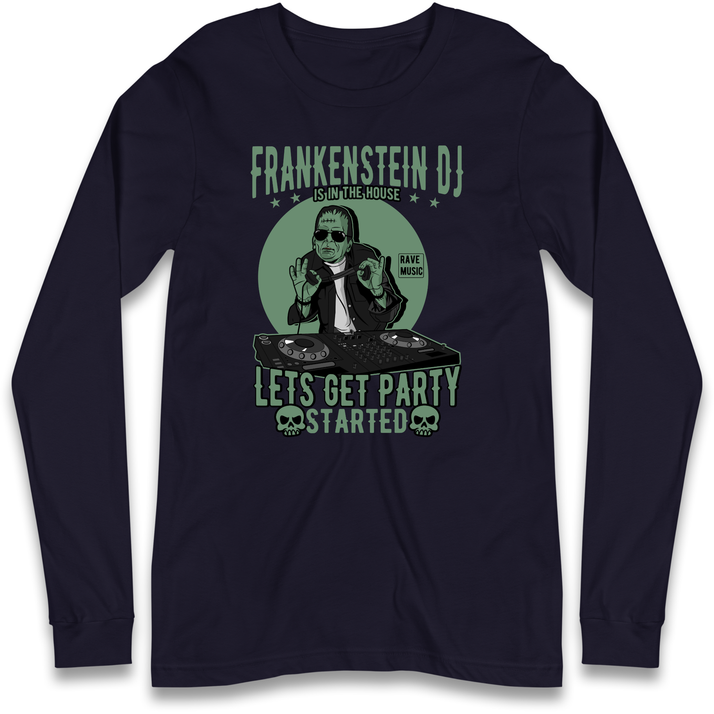 Frankenstein DJ Longsleeve T Shirt