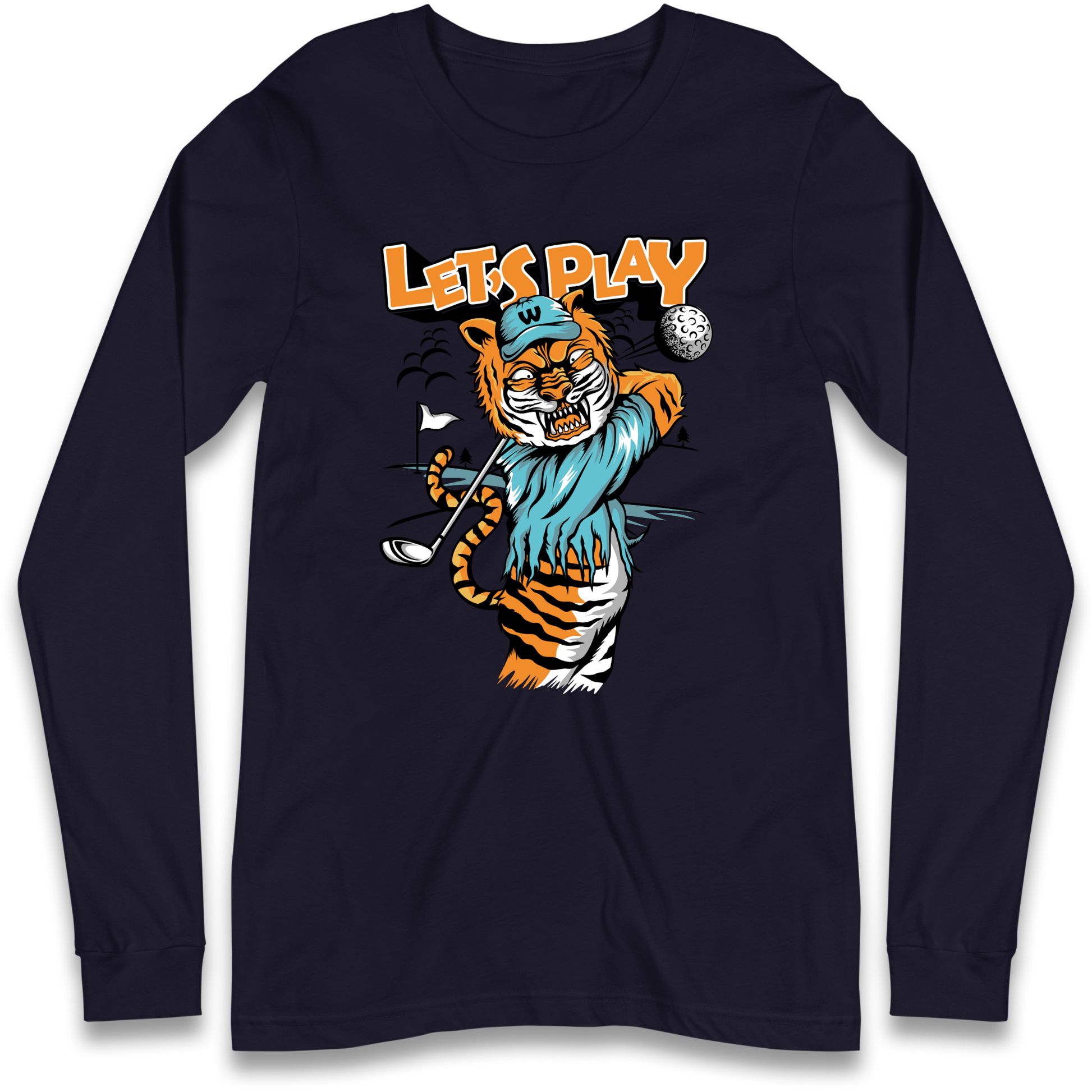 Lets Play Golf Tiger Longsleeve T Shirt