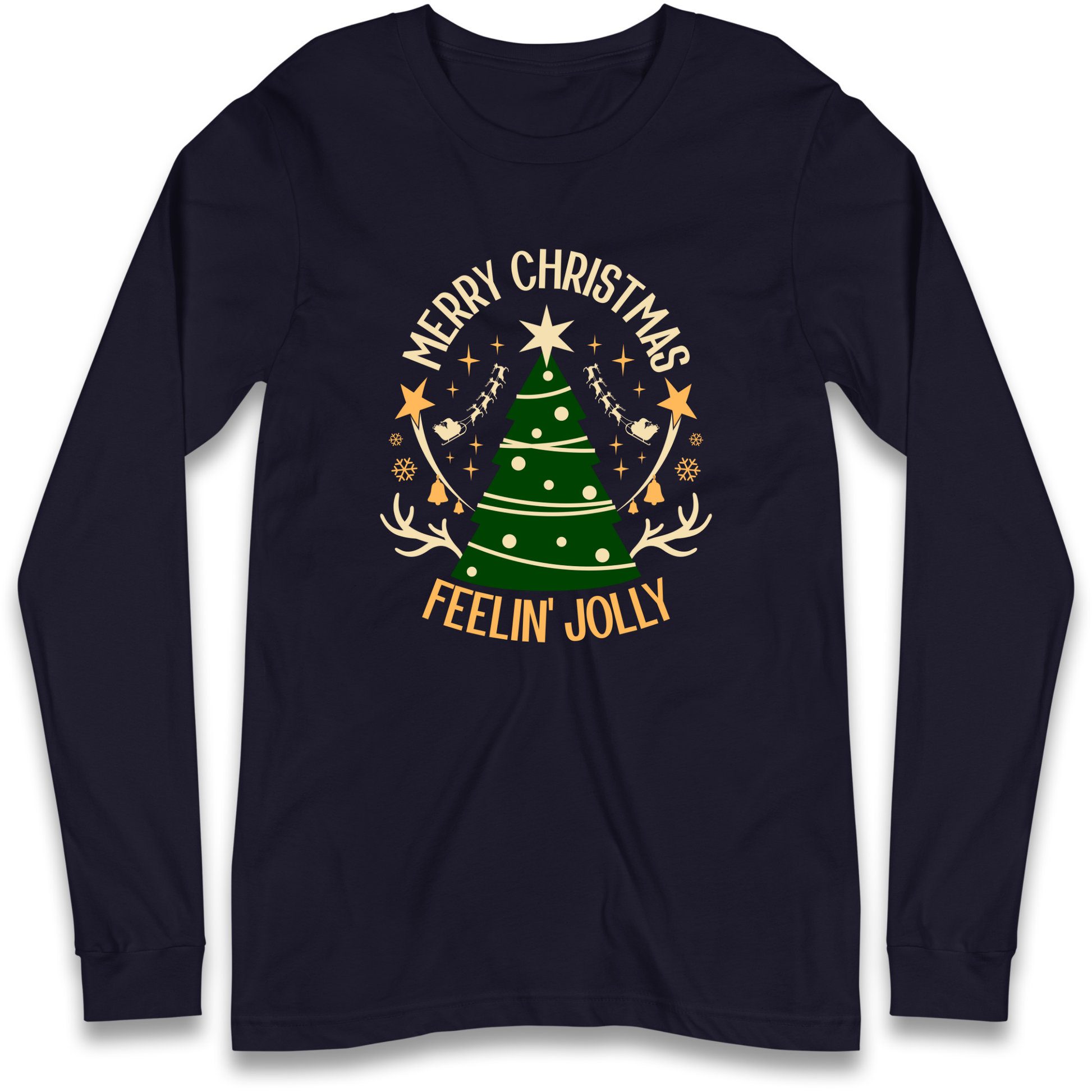 Merry Christmas Feeling Jolly Christmas Longsleeve T Shirt