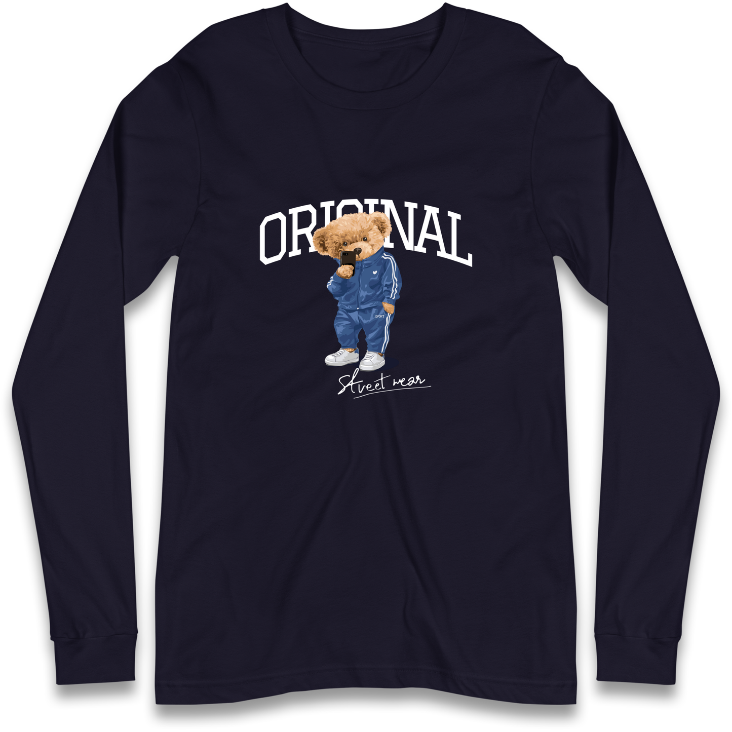 Teddy Bear Original Streetwear Longsleeve T Shirt