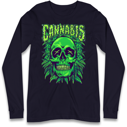 Cannabis Skull Longsleeve T Shirt