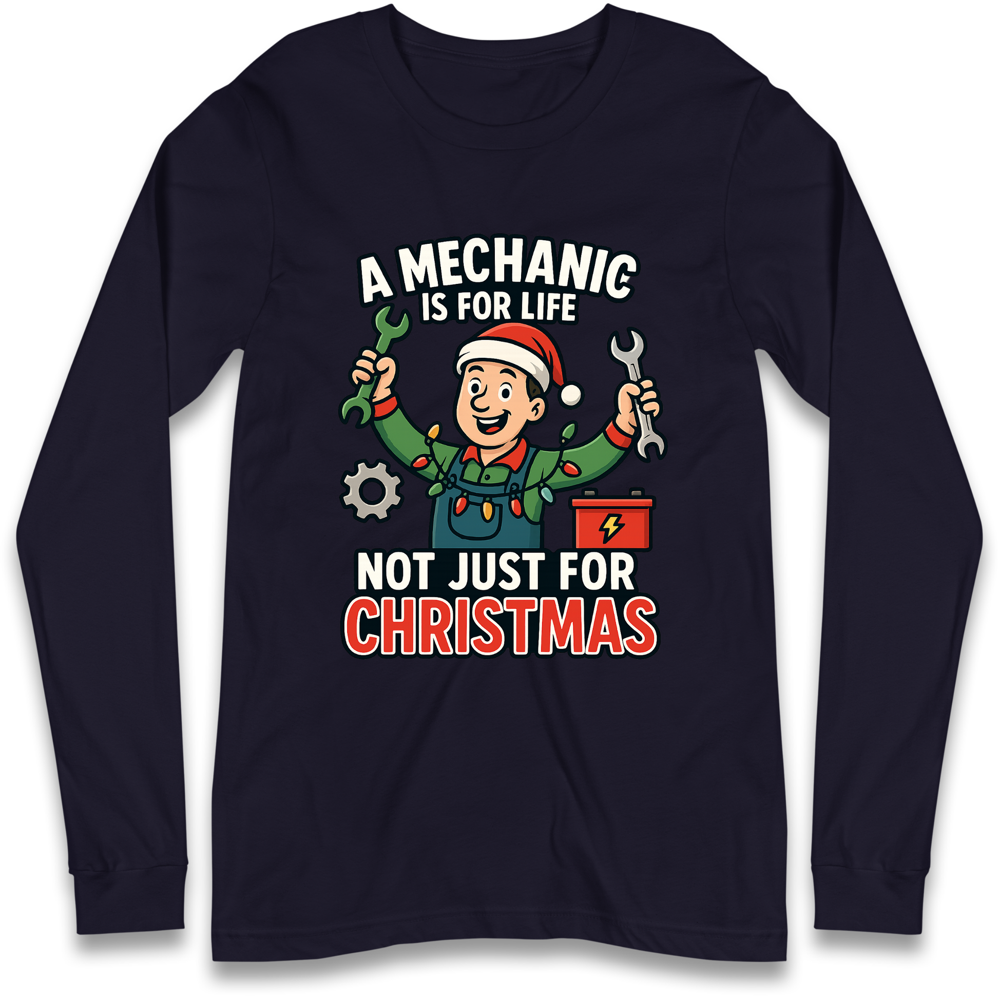 Mechanic Christmas Longsleeve T Shirt