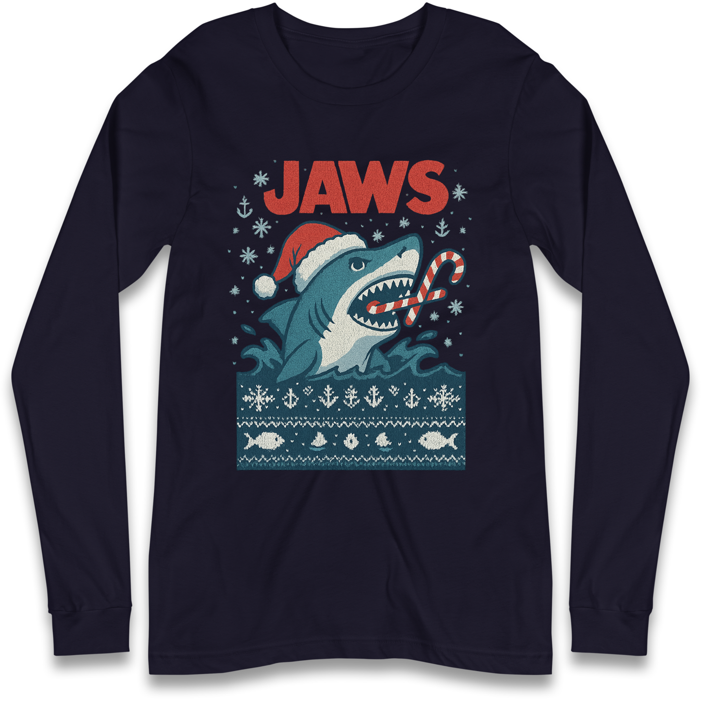 Jaws Christmas Longsleeve T Shirt