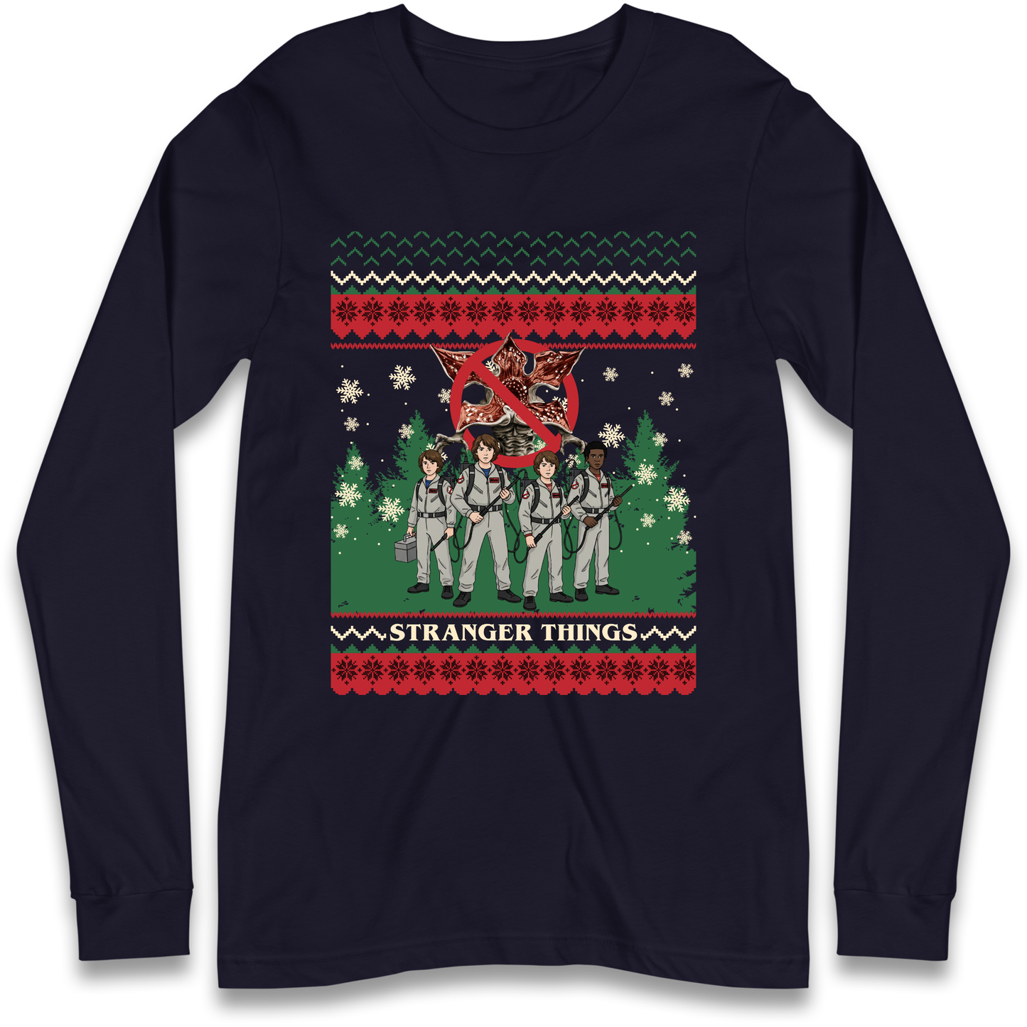 Stranger Things Demogorgon Christmas Longsleeve T Shirt
