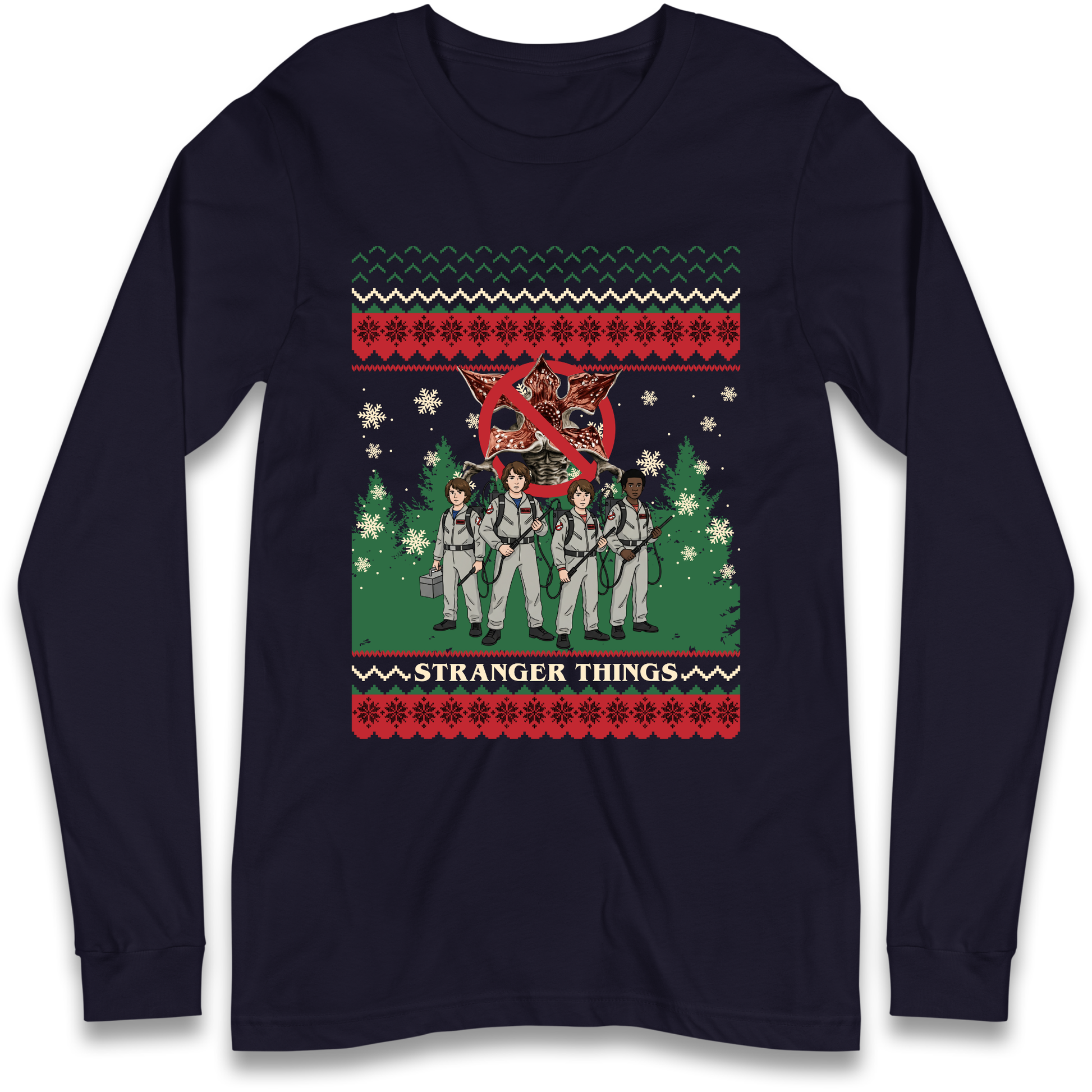 Stranger Things Demogorgon Christmas Longsleeve T Shirt