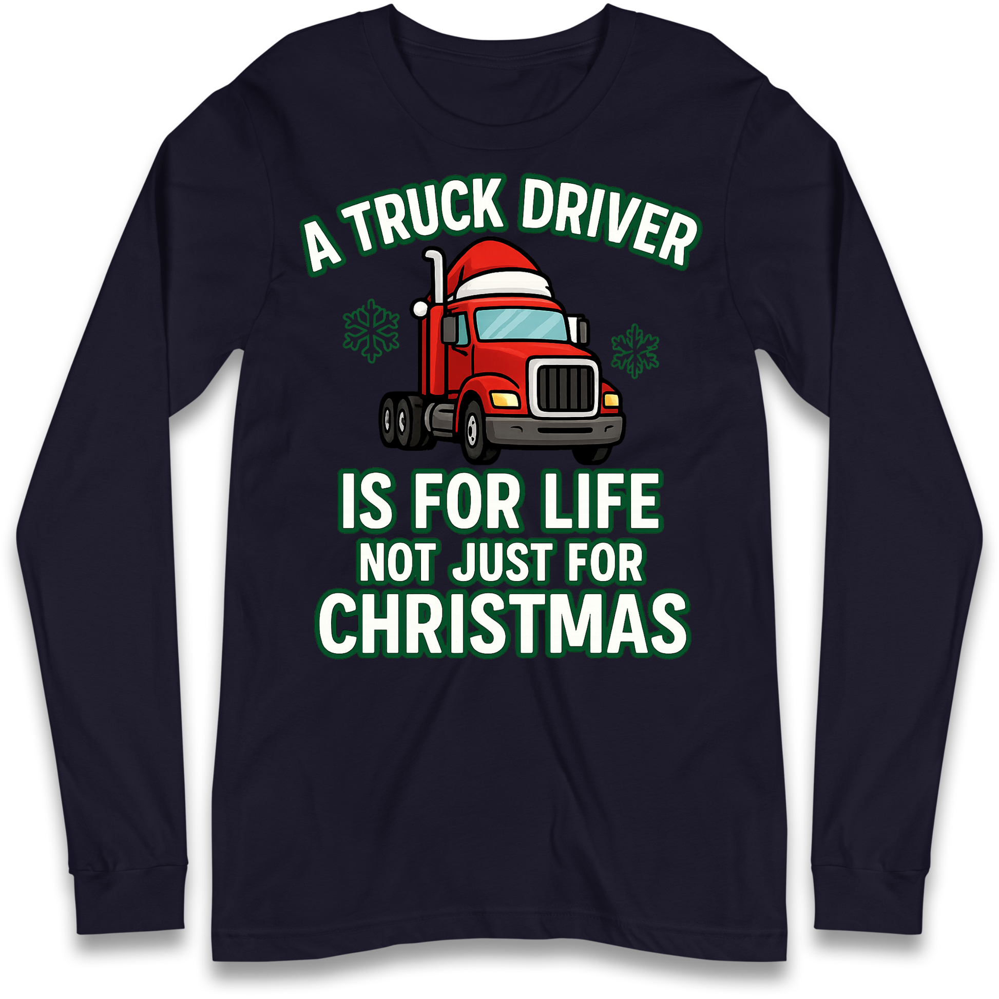 Truck Driver Christmas Longsleeve T Shirt