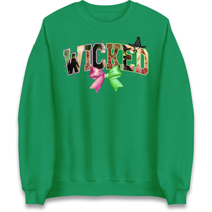 Wicked Pink & Green Bow Jumper