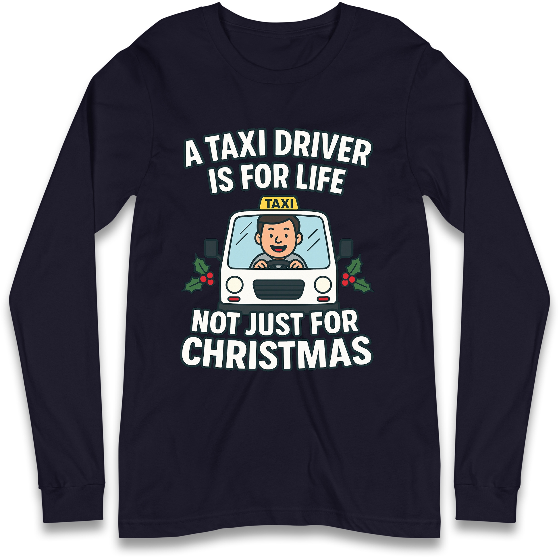 Taxi Driver Christmas Longsleeve T Shirt