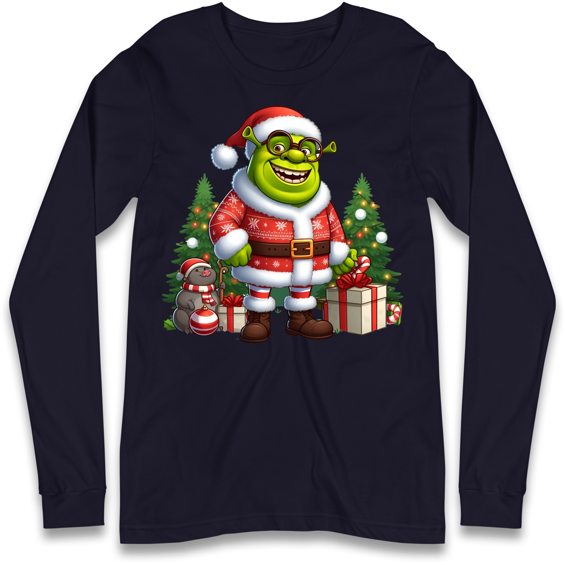 Shrek Santa Claus Presents Longsleeve T Shirt