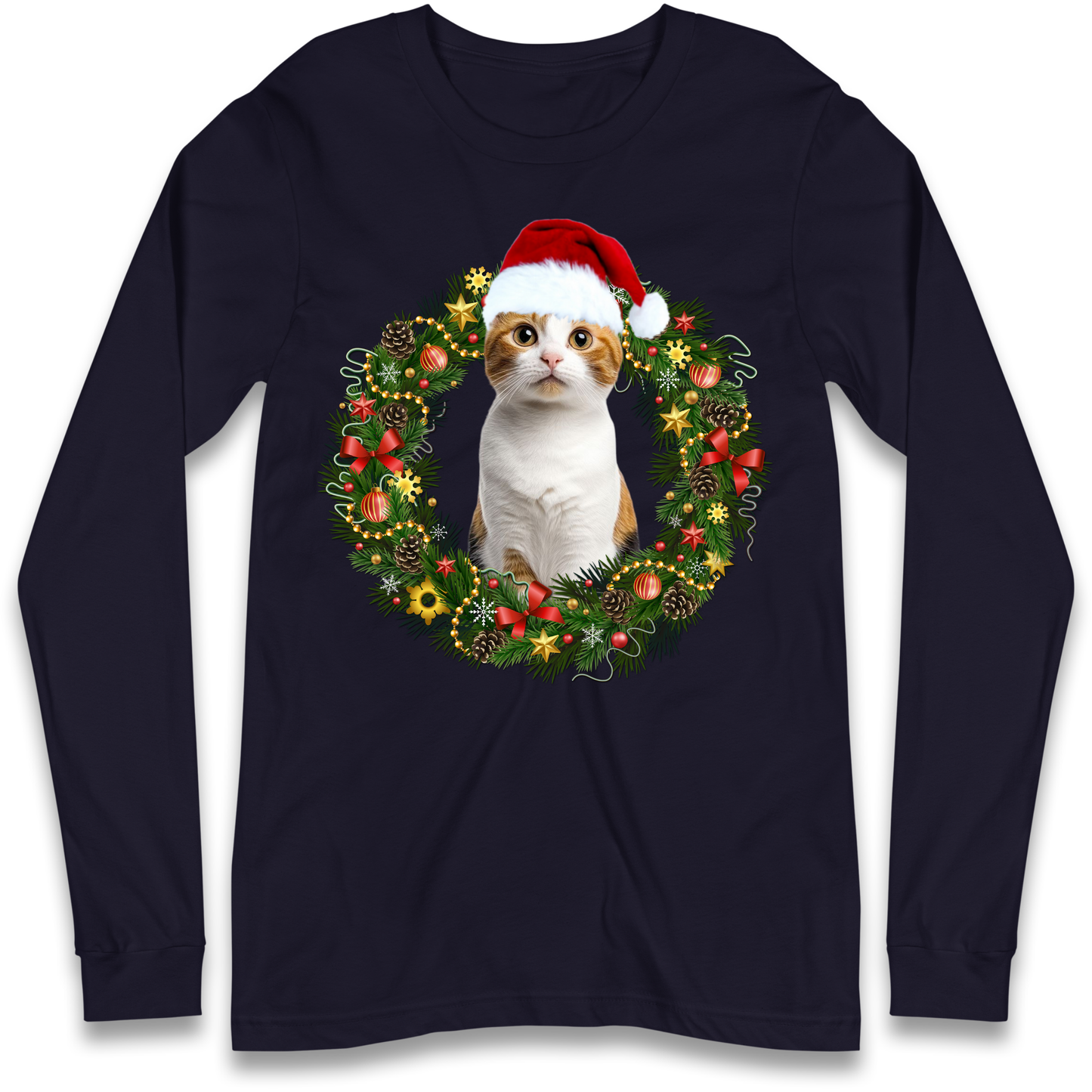 Cat Christmas Longsleeve T Shirt