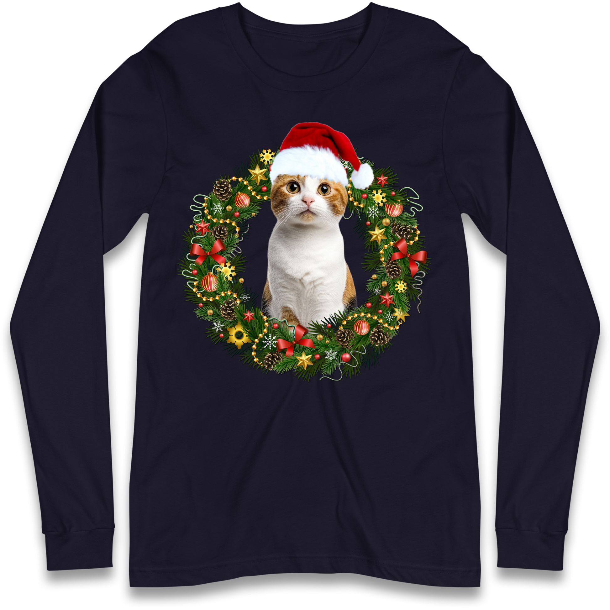 Cat Christmas Longsleeve T Shirt