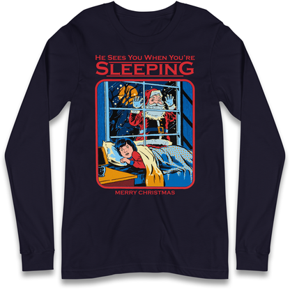 Creepy Santa Claus Christmas Longsleeve T Shirt