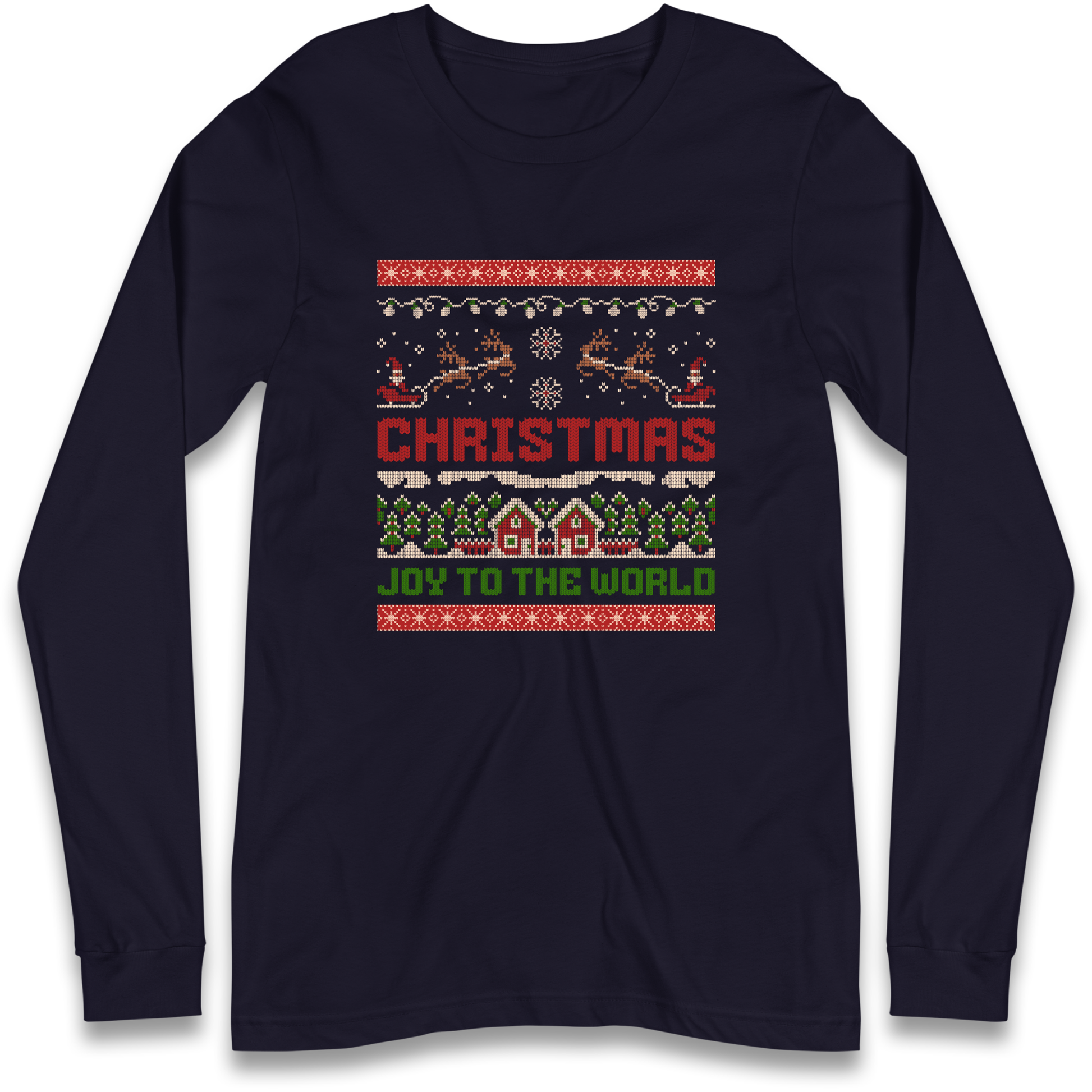 Christmas Joy to the World Christmas Longsleeve T Shirt