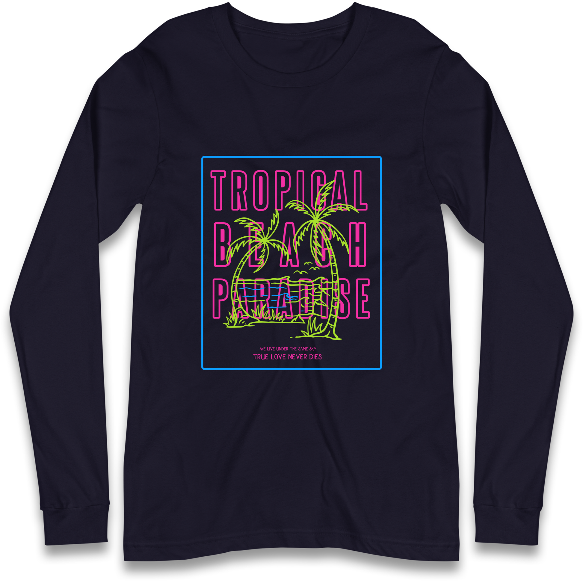 Tropical Beach Paradise Longsleeve T Shirt
