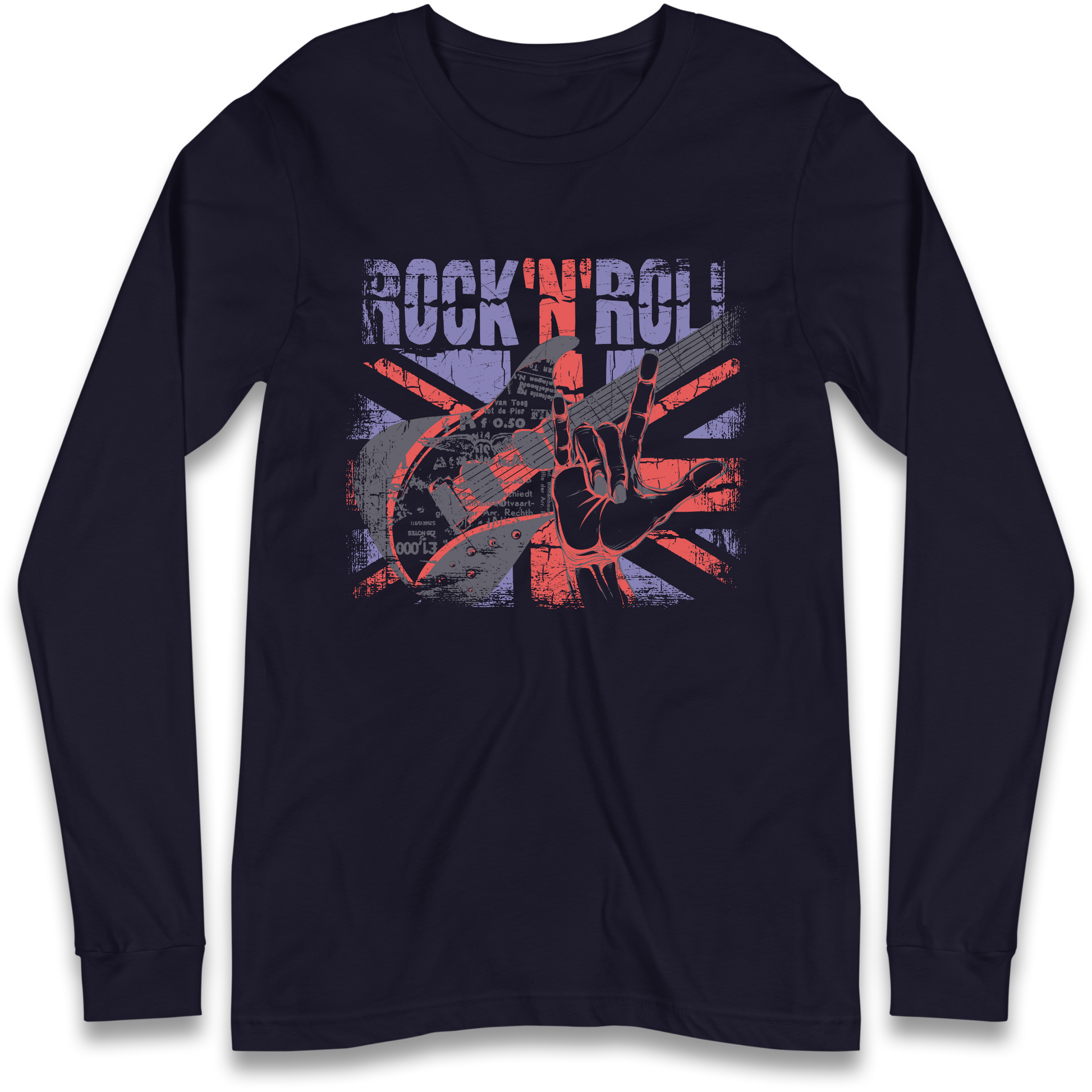 Rock N Roll Union Jack Longsleeve T Shirt