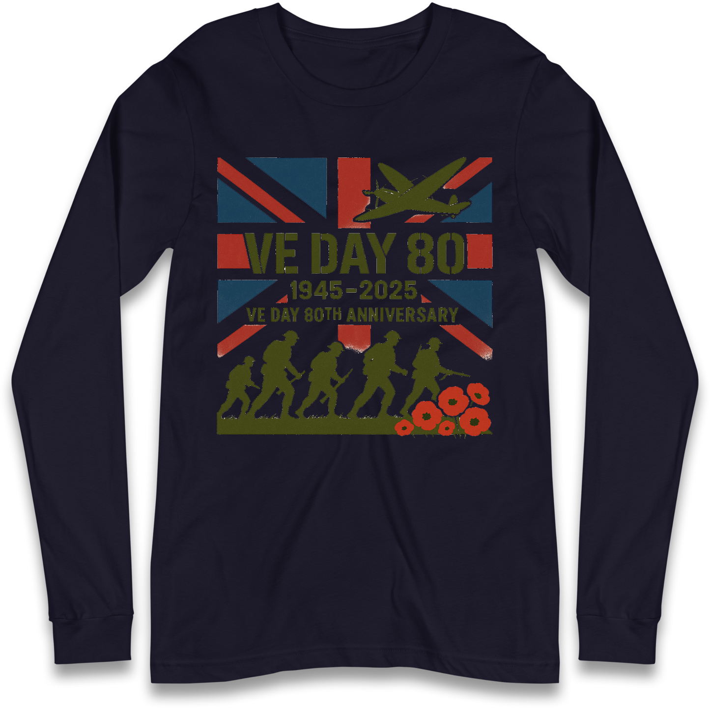 VE Day 80th Anniversary 1945 2025 Longsleeve T Shirt
