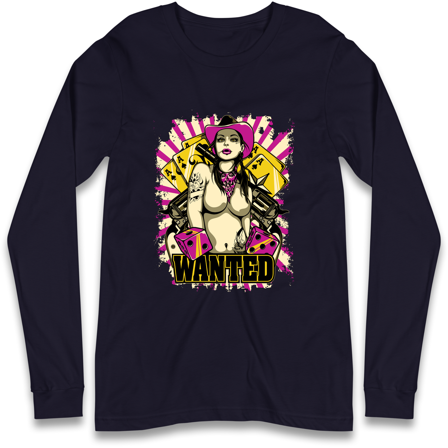 Wanted Ace Of Spades Longsleeve T Shirt