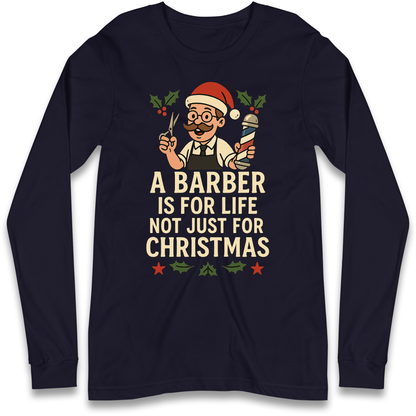 Barber Christmas Longsleeve T Shirt