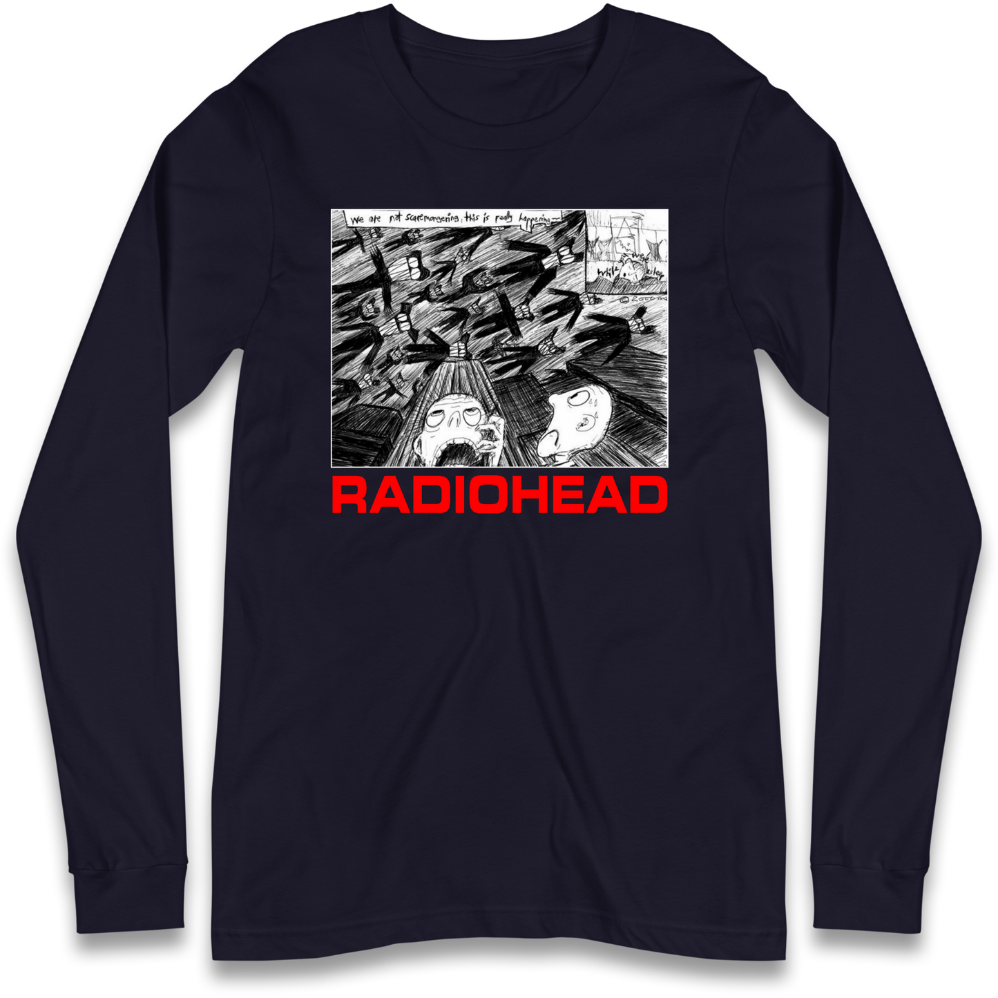 Radiohead We Are Not Screaming Longsleeve T Shirt
