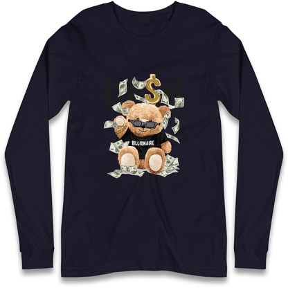 Teddy Bear Billionaire Streetwear Longsleeve T Shirt