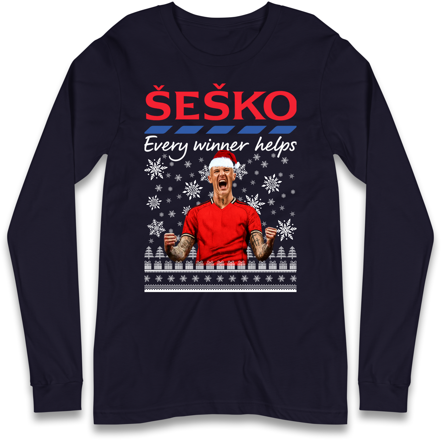 Benjamin Sesko Christmas Longsleeve T-Shirt