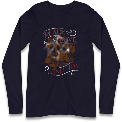 Peace Love And Joy Christmas Longsleeve T Shirt
