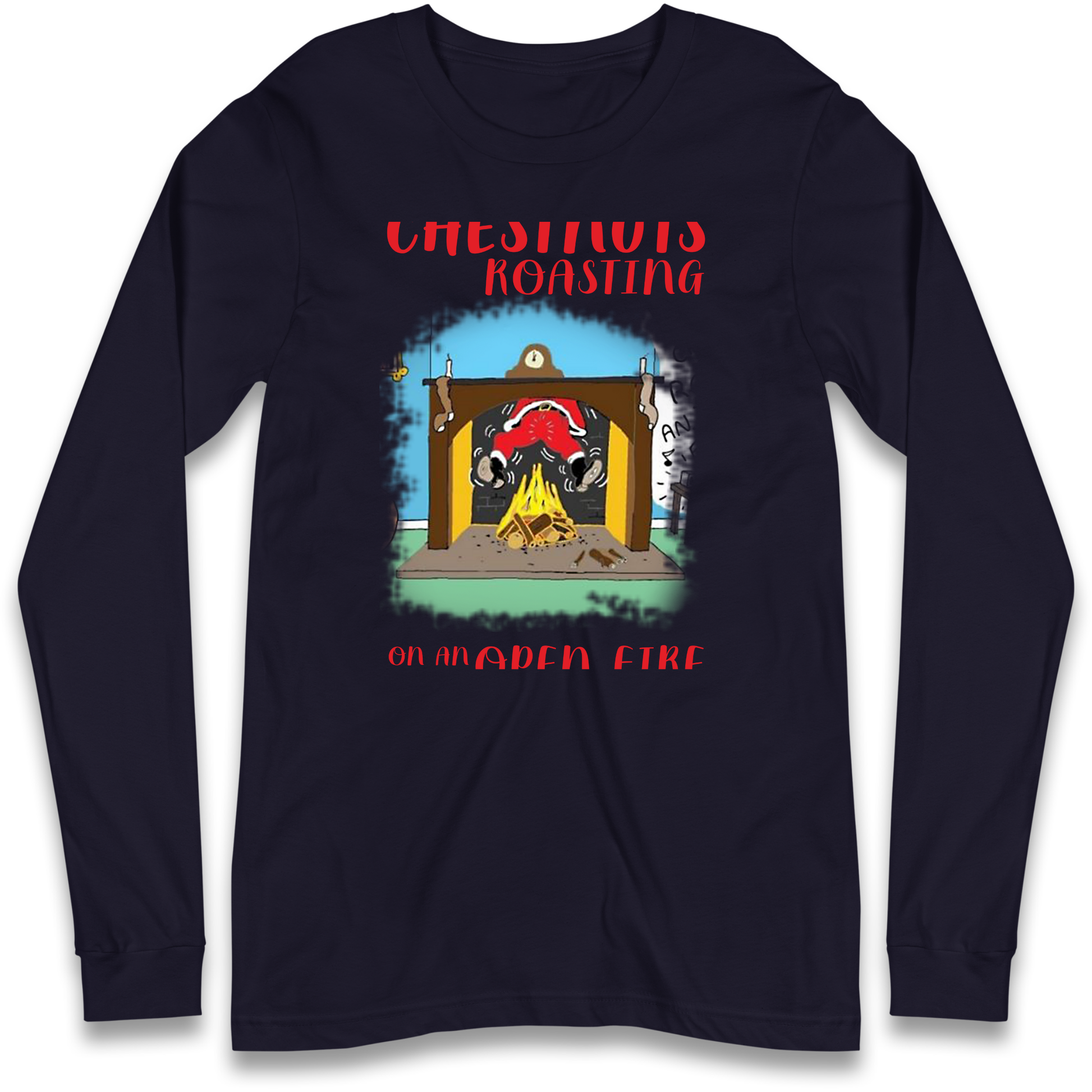 Chestnuts Roasting On An Open Fire Christmas Longsleeve T Shirt