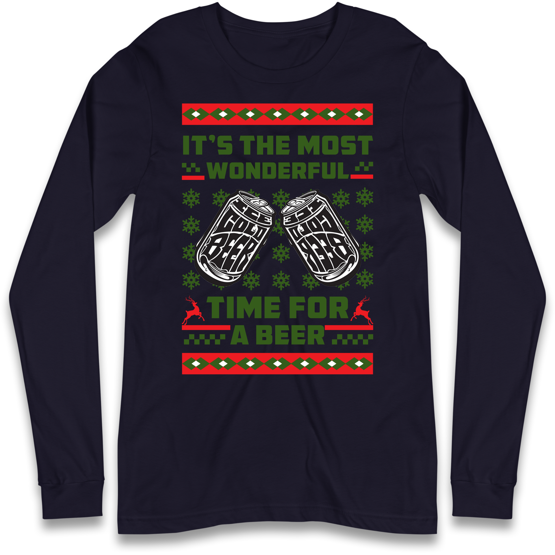 Its The Most Wonderful Time For A Beer Christmas Longsleeve T Shirt
