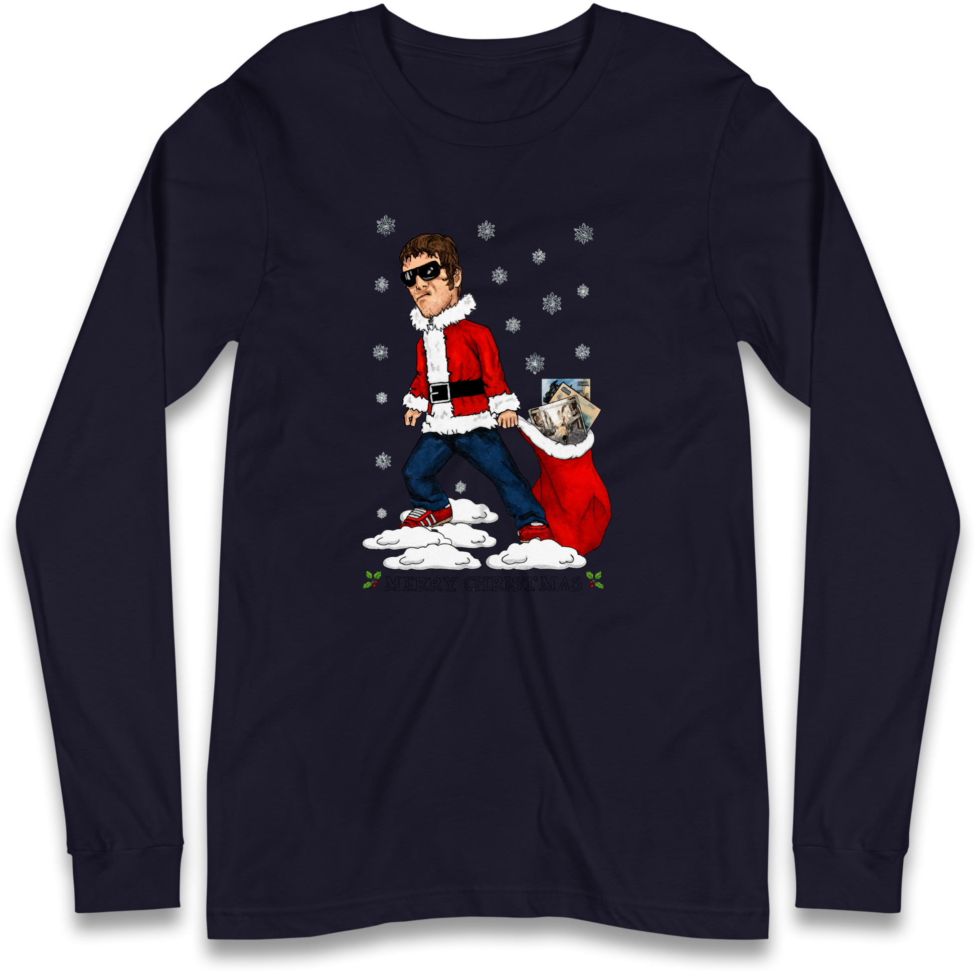 Liam Gallagher Christmas Santa Longsleeve T Shirt