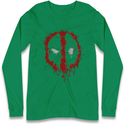 Marvel Deadpool Splatter Icon Longsleeve T Shirt
