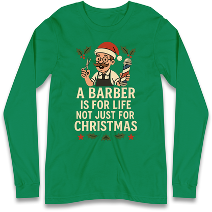 Barber Christmas Longsleeve T Shirt