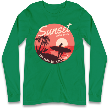 Sunset Venice Beach Longsleeve T Shirt