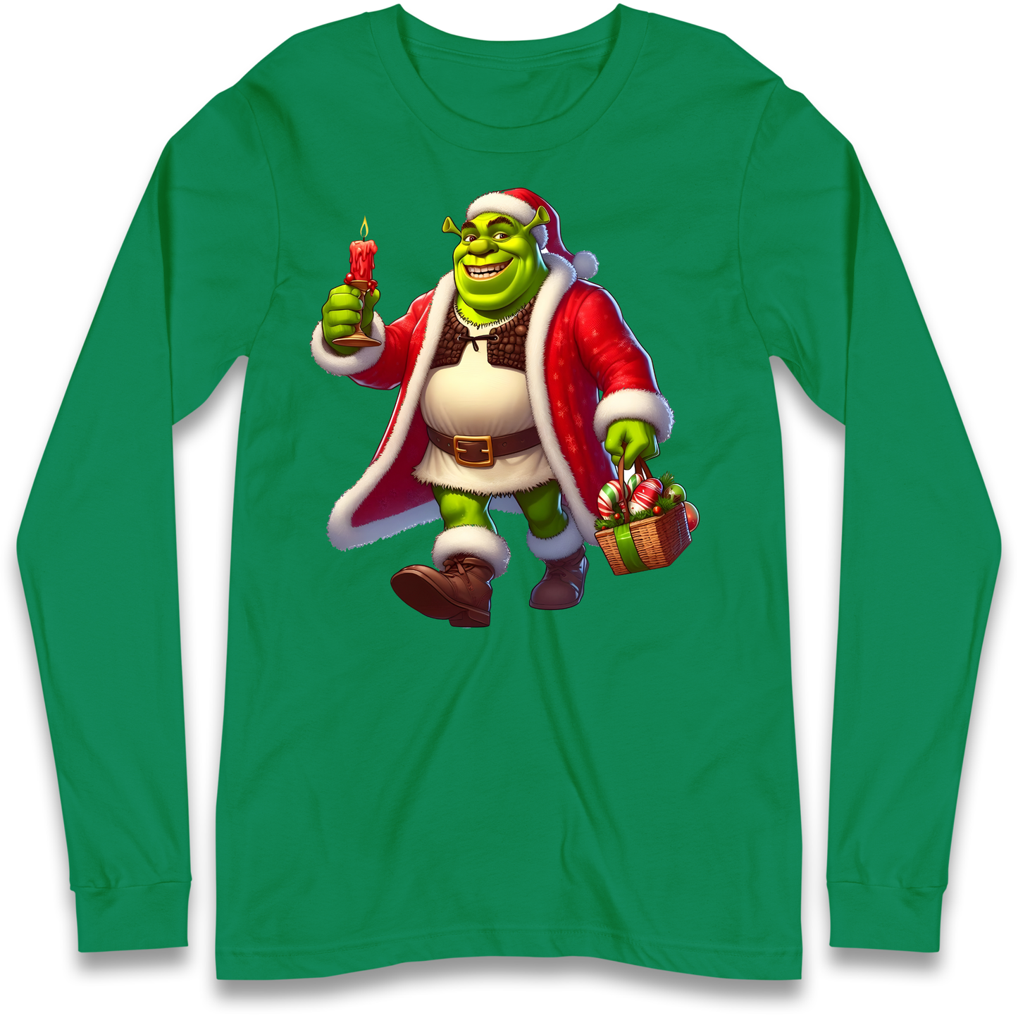 Shrek Santa Candle Longsleeve T Shirt
