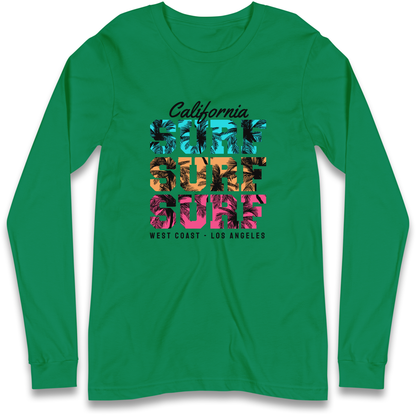 California Surf Surf Surf Longsleeve T Shirt