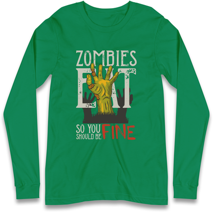 Zombies Eat Longsleeve T Shirt