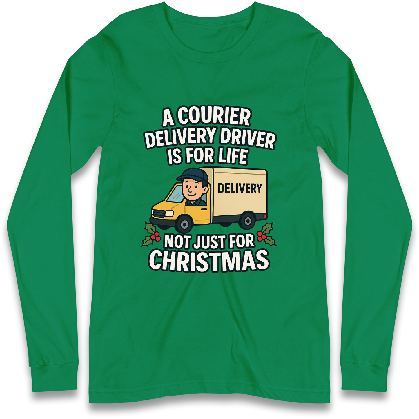 Courier Delivery Driver Christmas Longsleeve T Shirt