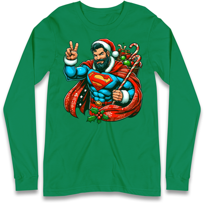 Superman Santa Longsleeve T Shirt