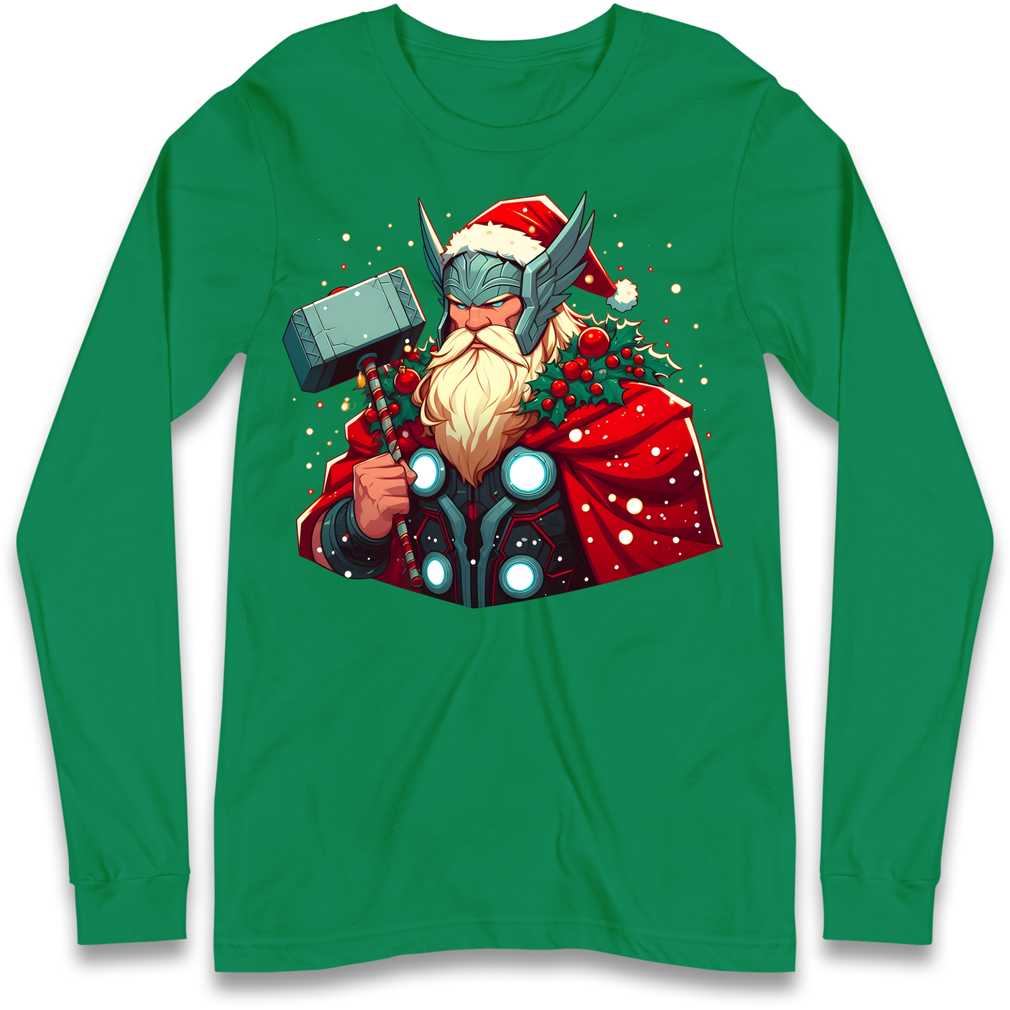 Viking Thor Santa Longsleeve T Shirt