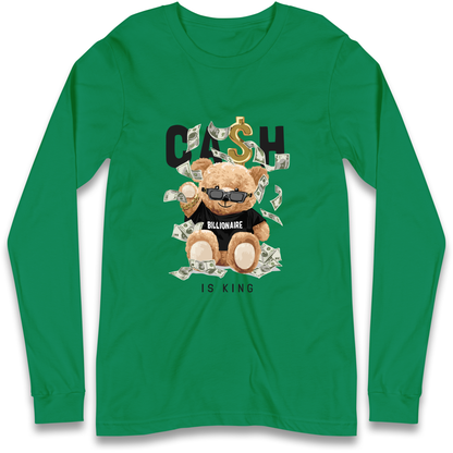 Teddy Bear Billionaire Streetwear Longsleeve T Shirt
