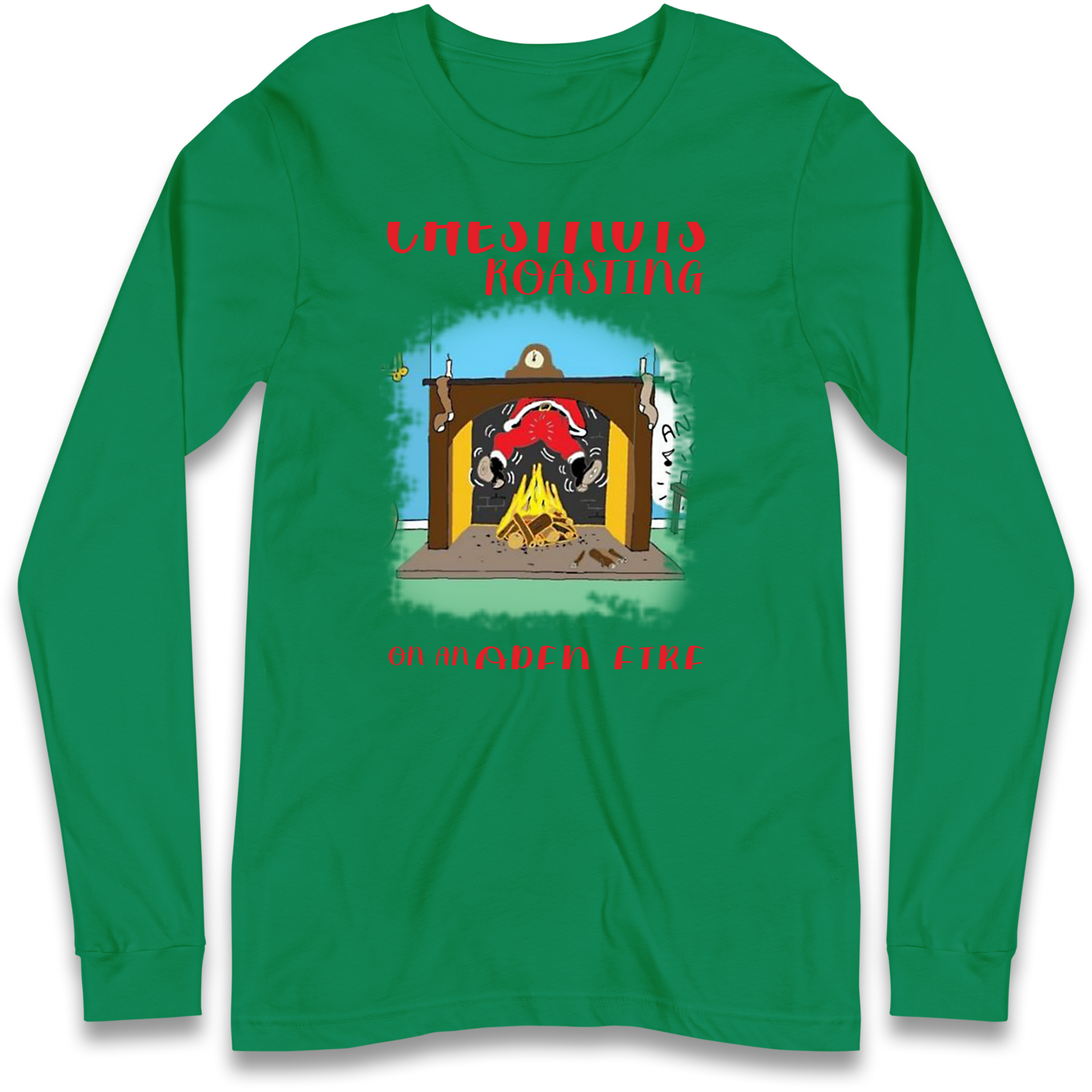 Chestnuts Roasting On An Open Fire Christmas Longsleeve T Shirt