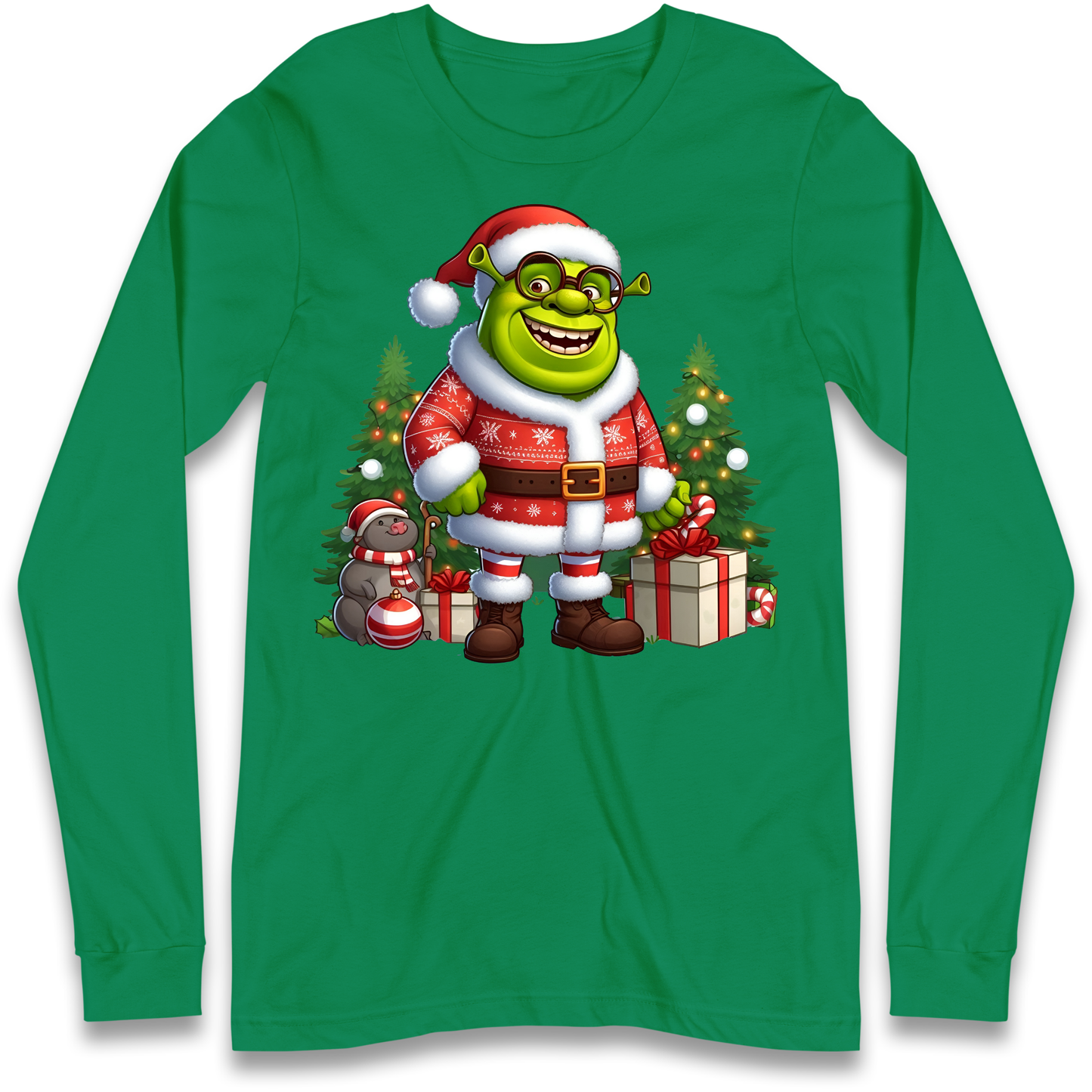 Shrek Santa Claus Presents Longsleeve T Shirt