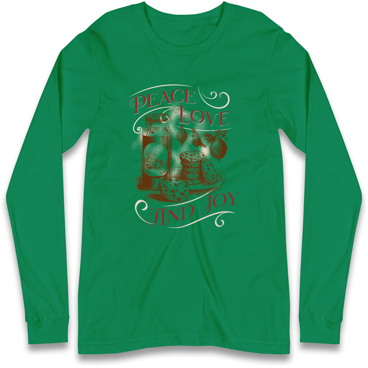 Peace Love And Joy Christmas Longsleeve T Shirt